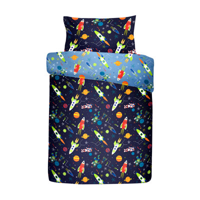 Supersonic Astronauts and Rockets Duvet Cover Set