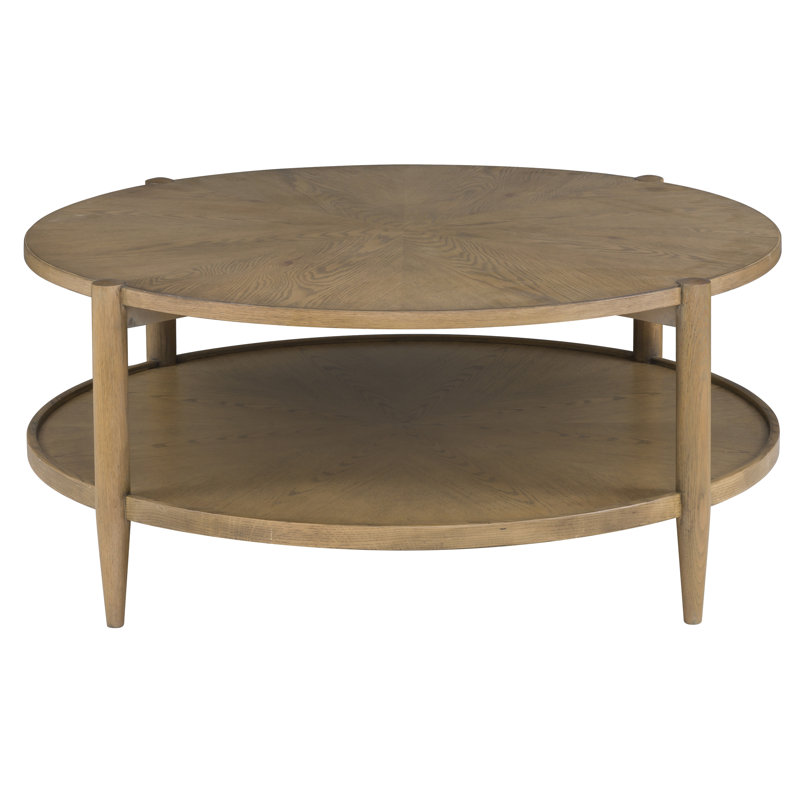Maxwell Round Cocktail Table, Sunlit Oak