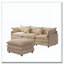Canapé modulaire de 105 po en tissu chenille rembourré-1263384414