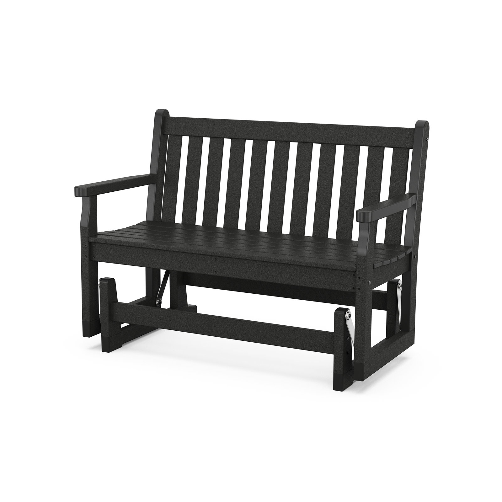 POLYWOOD Traditional Garden 48" Glider, Black