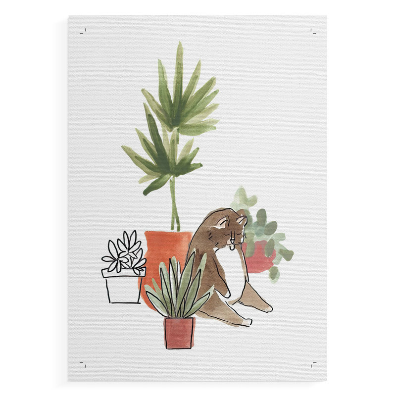 PurrfectPlants II - Impression sur toile seulement - non encadrée, H 12 po x l 8 po