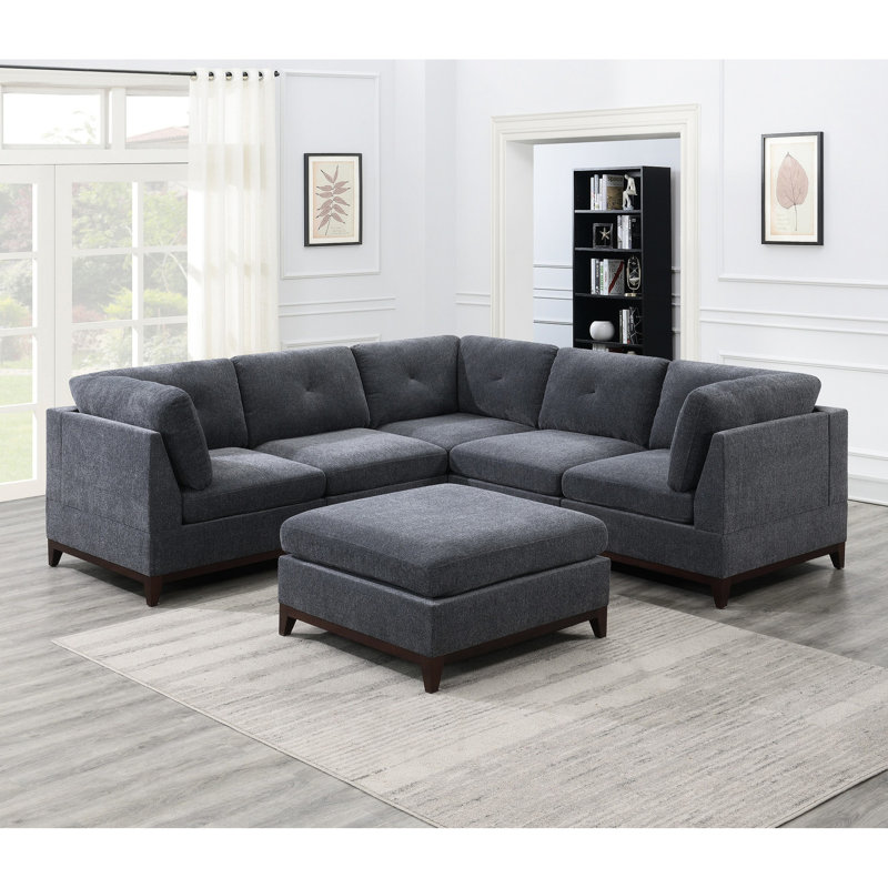 Chaise sans accoudoirs en chenille gris cendré Ash Ash