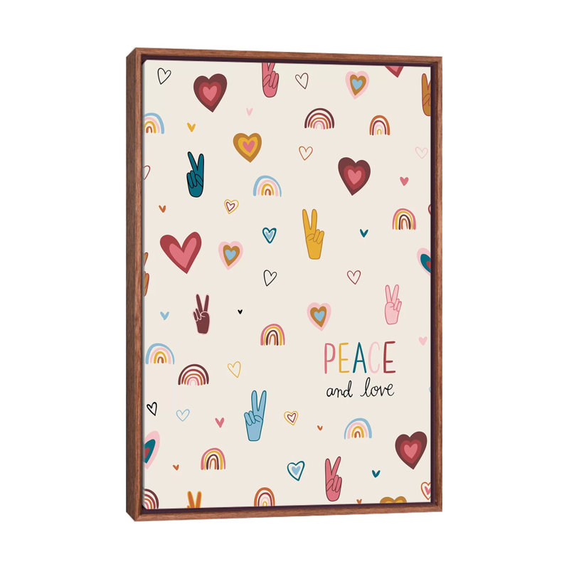 Art vi vibes, H 48 po x l 32 po x P 1,5 po, Toile avec cadre en bois classique