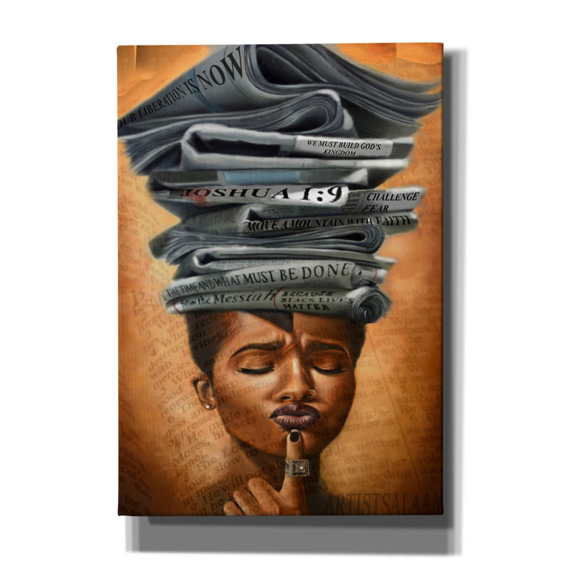 «Liberated penserts» par Salaam Muhammad, art mural sur toile, H 60 po x l 40 po x P 1,5 po