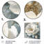 Décoration murale pivoines blanches et bleues - pivoine florale en métal-214542880