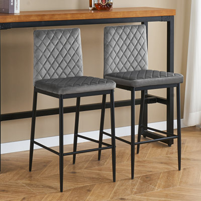 Stylish And Luxurious Diamond-Shaped Flannel Design, High-Quality Metal Support, Stable And Durable, Multi-Functional Style Suitable For Bars, Restaur -  George Oliver, 6FED96E5098746C19B4F8D5C853F83FF