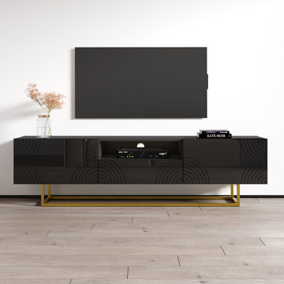 20.3" Modern TV Stand with High Gloss Finish