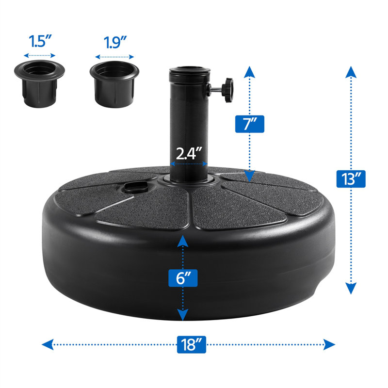 Base de parasol autoportante en plastique Derreberry