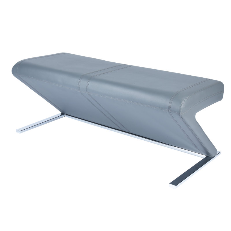 Banc rembourré Willaurie, Gris