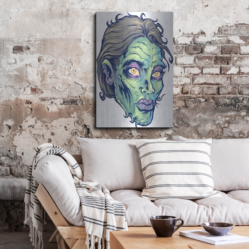 " Zombie Pattern Head 05 " Print, 36" H x 24" W