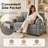 55.1-Inch Convertible Sofa Bed-2071227616