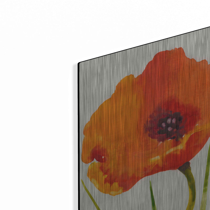 Art mural en métal «Row of Tulips II» par Tim O'Toole, H 24 po x l 48 po