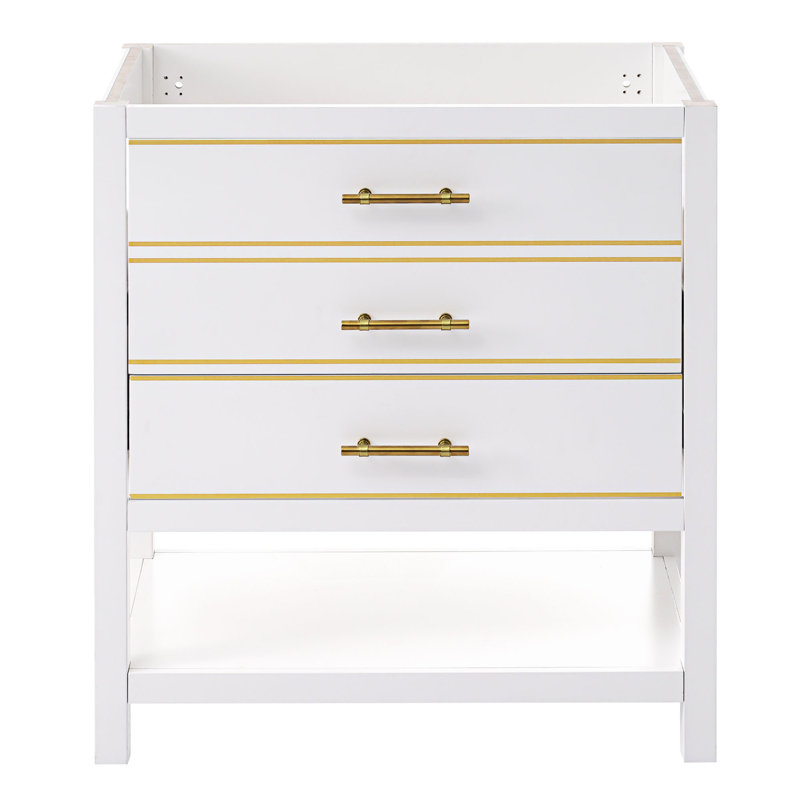 Base de meuble-lavabo simple 29,13 po seulement, Blanc