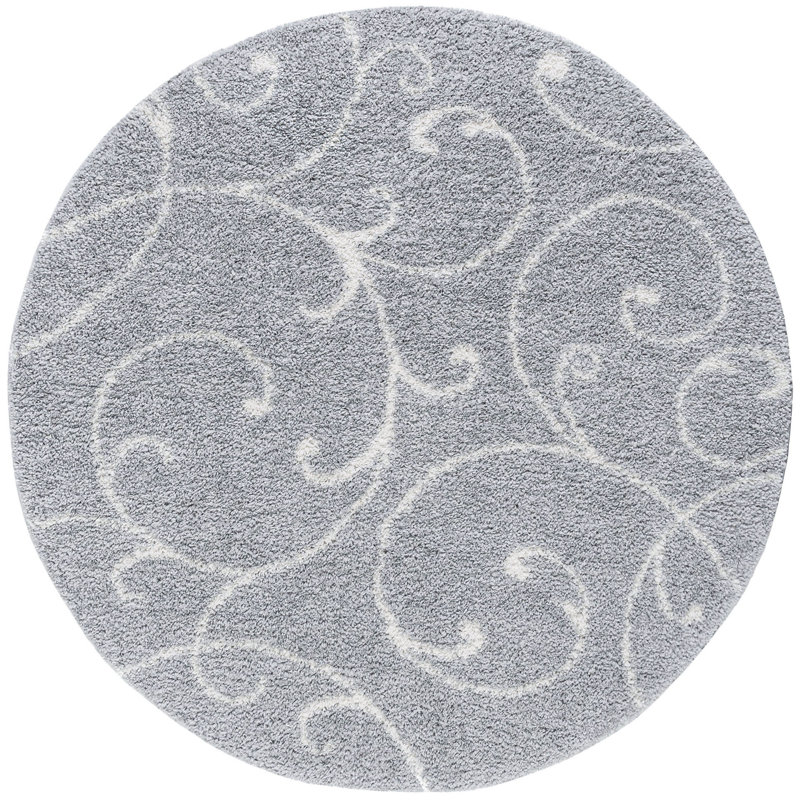 Tapis argenté Charo, Rond 5 pi 3 po
