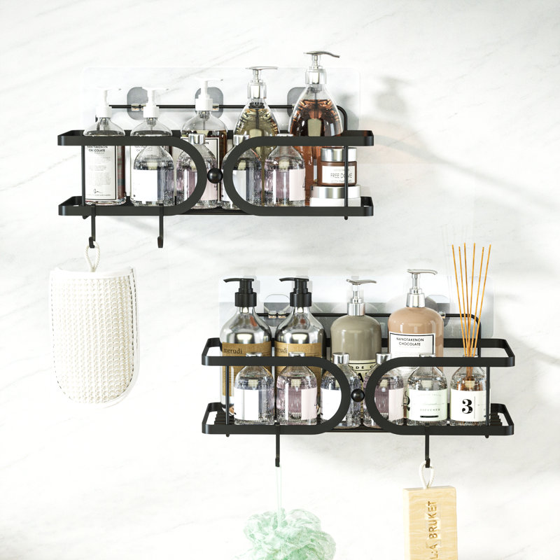Douche en acier inoxydable Marcelena (ensemble de 2), Noir