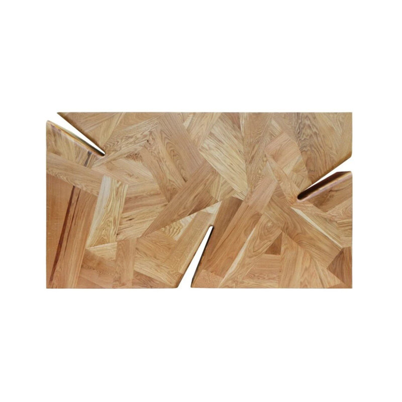 Nechuma Solid Wood Abstract Coffee Table