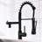 LED Commercial Kitchen Faucet With Pull Down Sprayer, Single Handle Single Lever Kitchen Sink Faucet