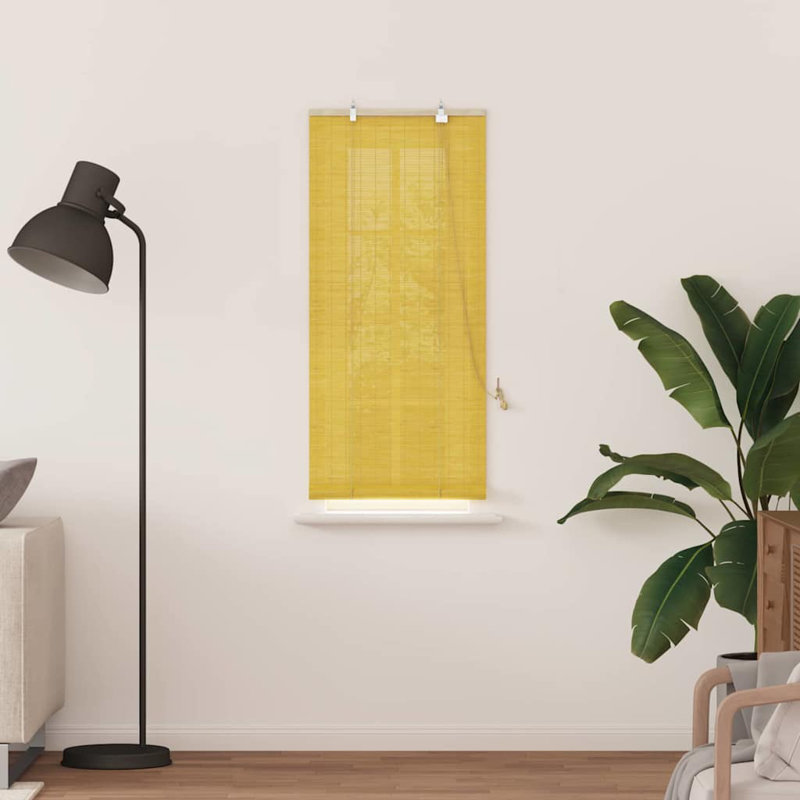 Bamboo Venetian Blind, Yellow, 160cm L x 60cm W