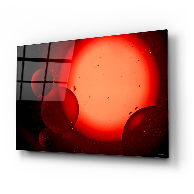 «Oil and Water 12» par Gordon Semmens, art mural en verre acrylique, H 16 po x l 24 po x P 0,2 po