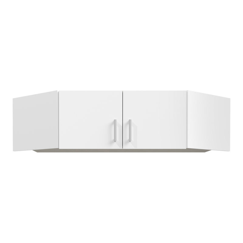 Extention for Corner Wardrobe with 2 Doors, Engineered Wood,165.2cm W x 38.1cm H x 54.2cm D, White