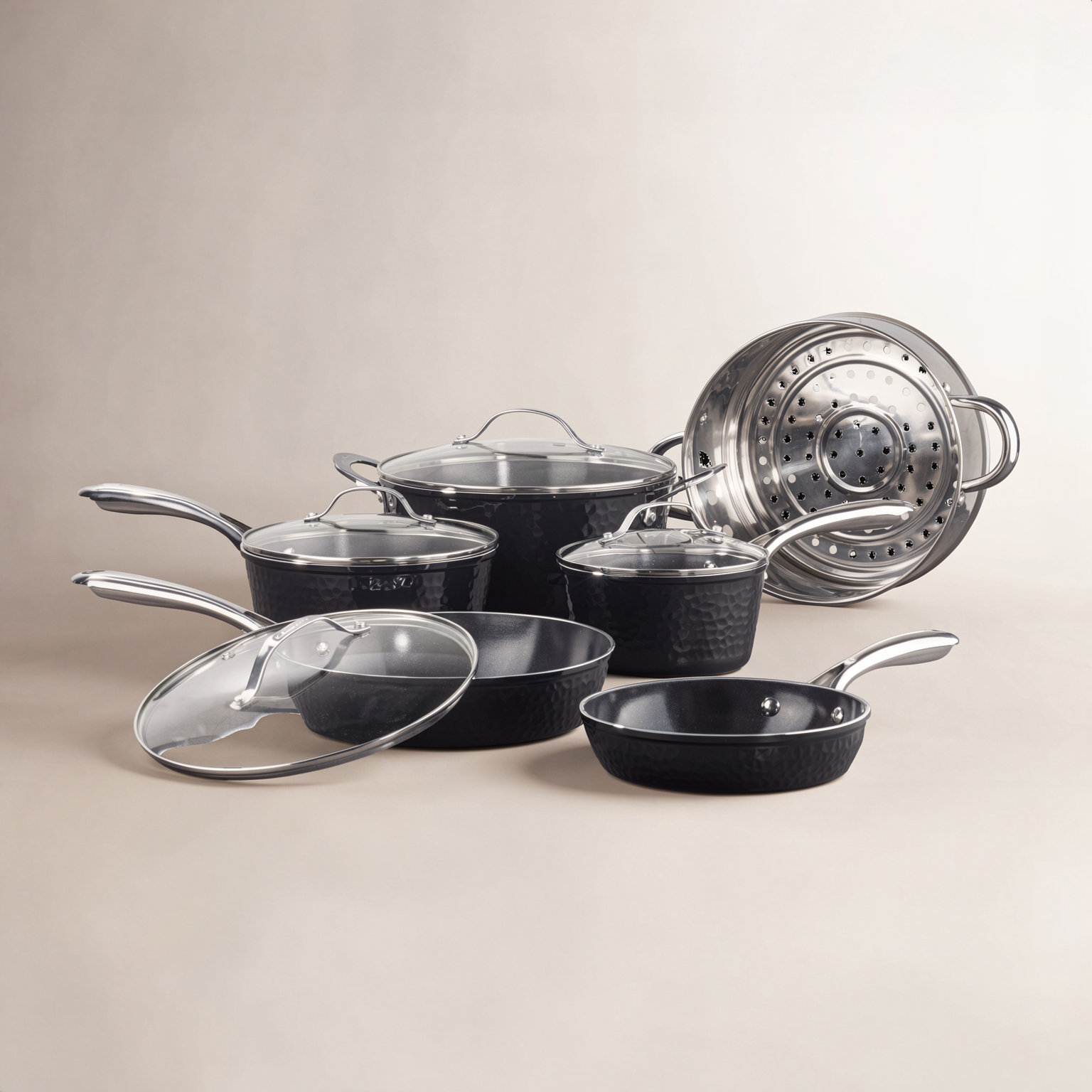 Gotham Steel Original 10-Piece Set, Black