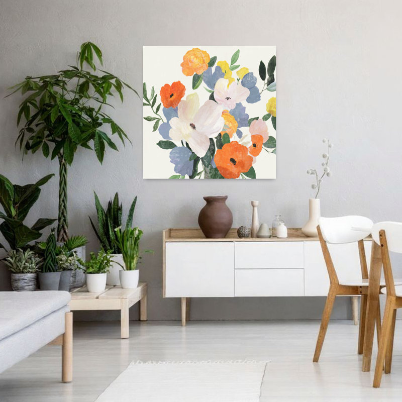 Florals In Vase II, H 36 po x l 36 po