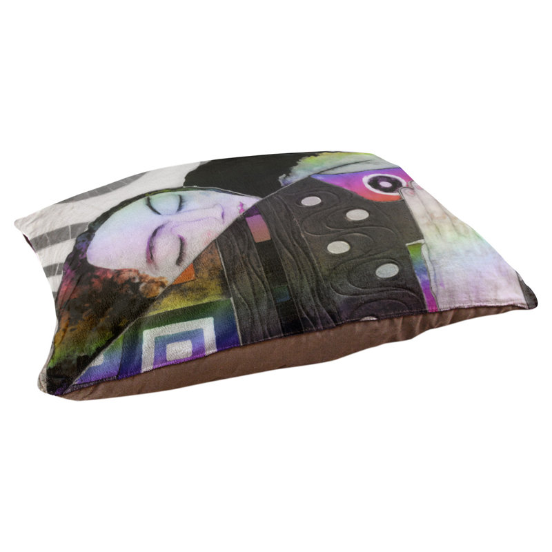 Coussin Carlile, Petit (L 29,5 po x l 19,5 po), Noir / rose / vert