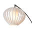 Lampe sur pied à 5 lumières Bloom - nickel noir, base en marbre noir, abat-jour en satin blanc