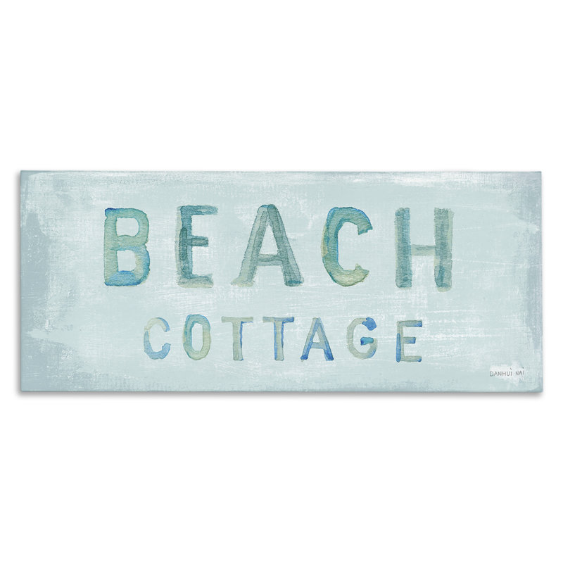 «Beach Ocean Word Painting», impression sur toile, 10" H x 24" W