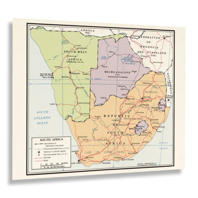 "Carte d'Afrique du Sud", art mural