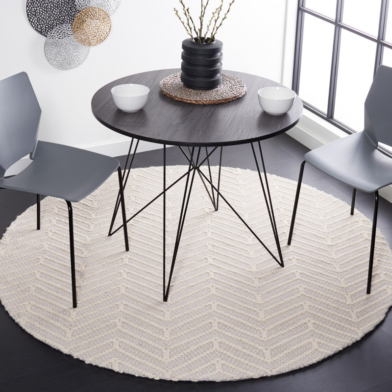 Tapis ivoire / beige Angelete, Rond 6 pi