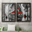 «Rainy Paris I», ensemble de 2 reproductions d'art-428707257-428707234-428707249