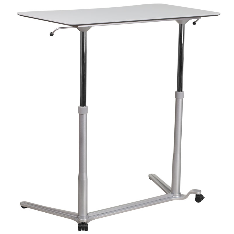 Sit-Down, Stand-Up Ergonomic Computer Desk, Grey