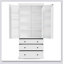 Grande armoire de rangement autoportante Farmhouse Kitchen avec 3 tablettes réglables-1191107893
