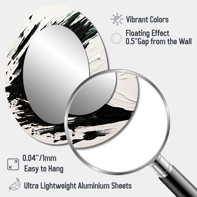 Miroir mural noir et blanc Essential Being, 40 po x 30 po