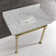Monarch Marble Rectangular Console Bathroom Sink with Overflow