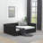 Eylin Daybed With Trundle Velvet Upholstered Tufted Sofa Bed, With Button And Copper Nail On Square Arms-907110500