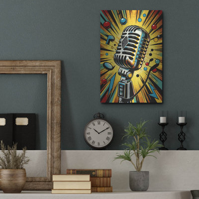 Art mural en métal «Microphone» par Andreas Magnusson
