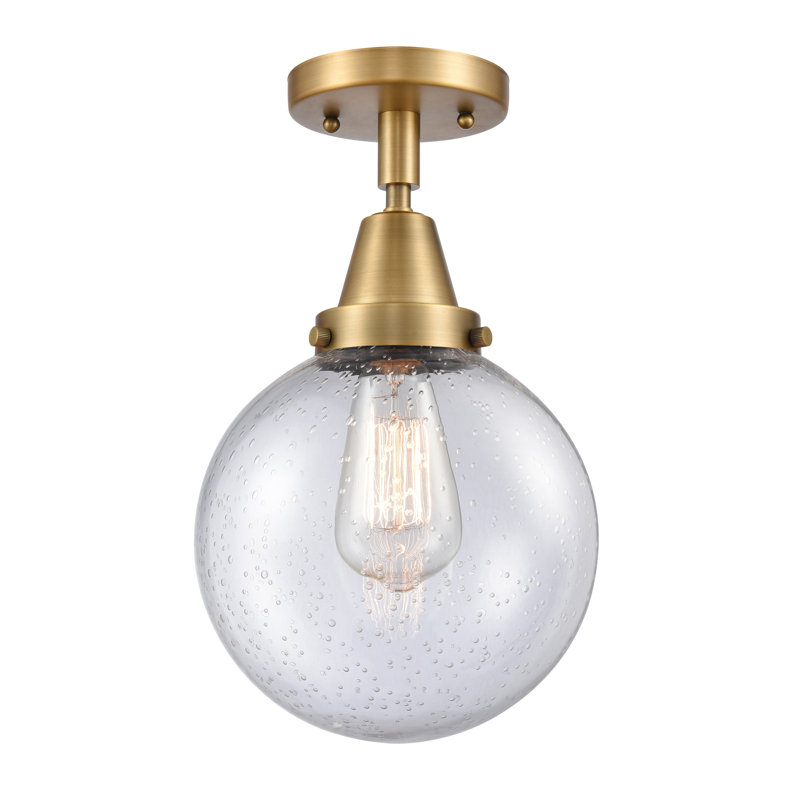 Plafonnier encastré en verre Alfonsa, Ampoule non incluse, Oui, Laiton brossé