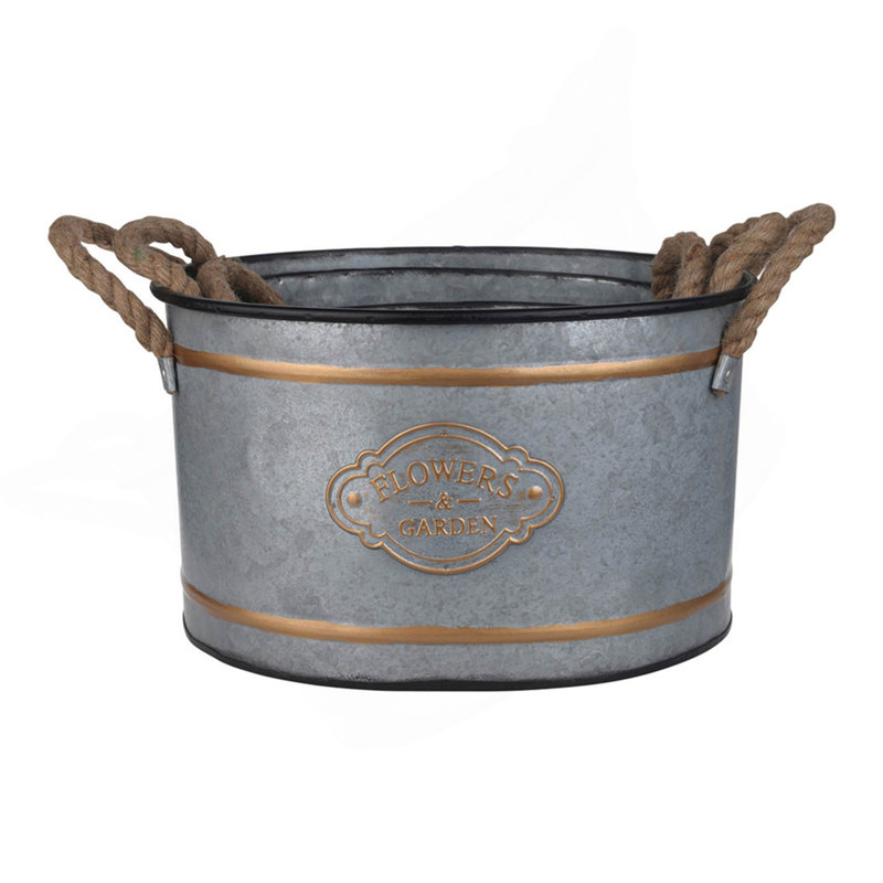 Ensemble de 3 pots décoratifs en métal Huxley