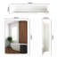 Armoire à pharmacie 24 po x 32 po à fixation murale ou encastrée en métal blanc avec miroir