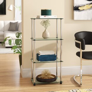 Home Styles The Orleans Three Tier Tower with Marble Laminate Shelves,  Sturdy Powder-Coated Steel Frame