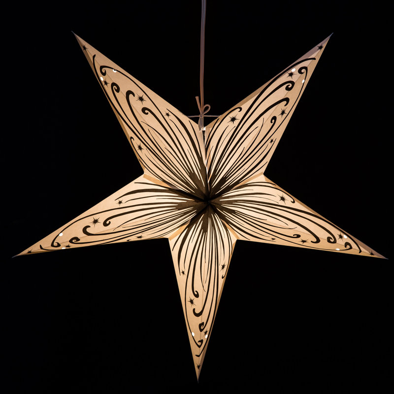 Luminaire d’étoile à papier à tourbillons