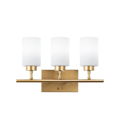 Glam Scandinavian Wall Lamp, Gold Metal Body, 18.1 x 5.9 x 11.0 inches | Glass Cap (Diameter: 3.9 inches, Height: 5.9 inches) | 3 x E27 Socket, Max 40W | Stylish Lighting for Modern Home Decor, IP20 Rated