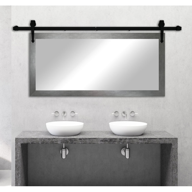 Neace Mirror, 31" H x 54" W, Silver
