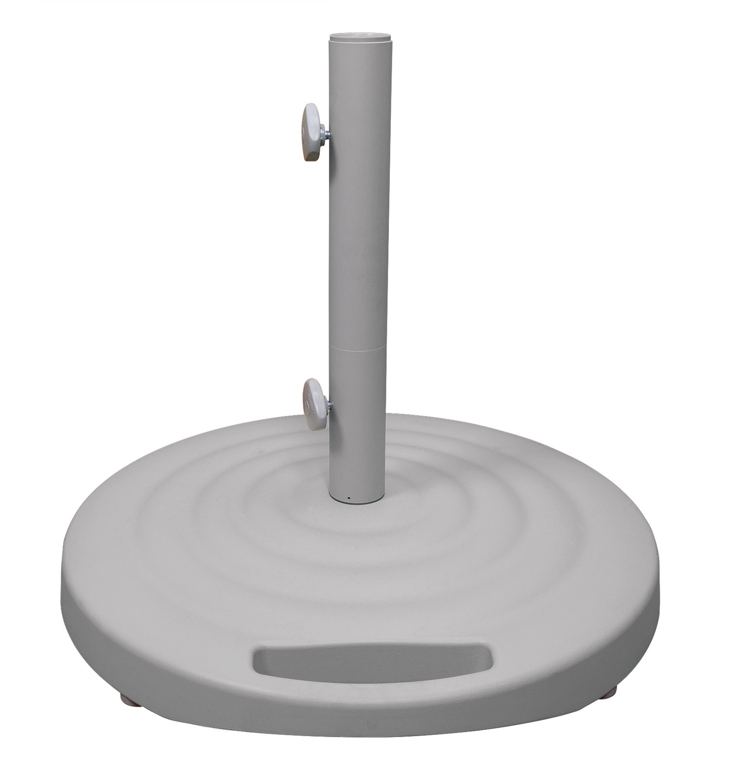 Monaco Round Umbrella Base with Wheels, Platinum