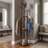 Rotating Solid Wood Coat Rack With Storage Shelves & 9 Hooks