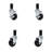 4 Piece Hard Rubber Caster Set