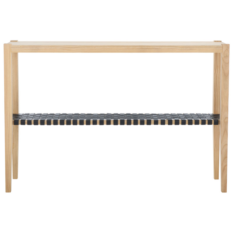 Javoronkov Bar Height Console Table, Black, Natural