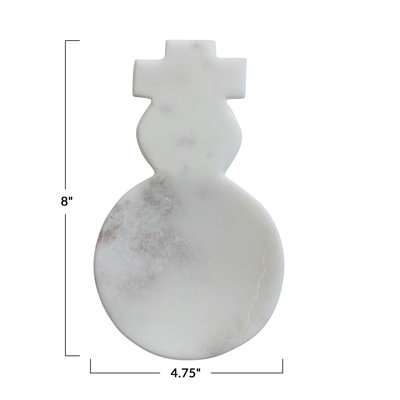 Marble Snowman Shaped Spoon Rest